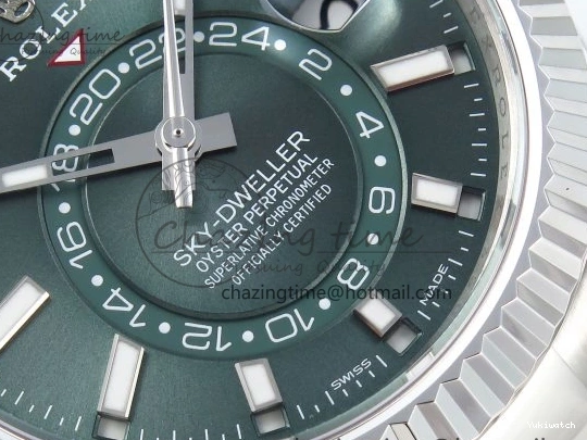 Sky-Dweller SS Green ZF 1:1 Bracelet A2824 326934 Best 904L SS on Edition Dial 0512